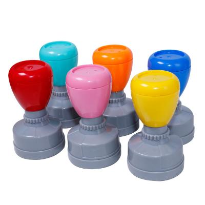 China Office 35mm Color Shell Stamp Rubber Snap Stamps Round Stamps for sale