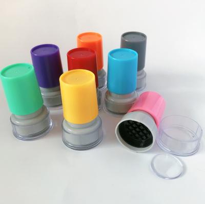 China Office 25mm Color Shell Stamp Rubber Flash Stamps Multicolor Round Stamps for sale