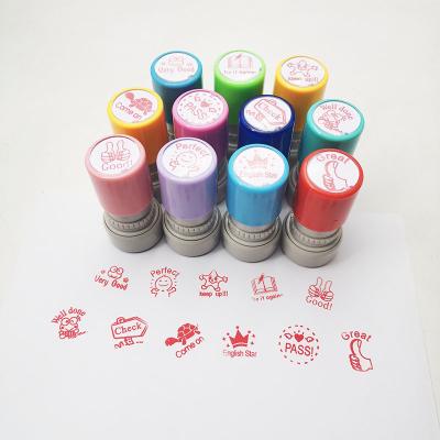 China Other Customized Trodat Stamp Round Self Stamp Office Stationery Office Stationery OEM Rubber Black Bag Red Blue Red Blue Inking Customized Logo for sale