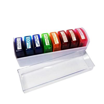 China office factory price 8 colors school stamp teacher colorful funny rubber stamp for sale