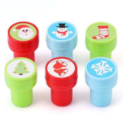 China Prmotional Gift Christmas Assorted Colorful Plastic Stamps - Self Ink Xmas Stampers - Fun Present Gifts Party Toys for sale