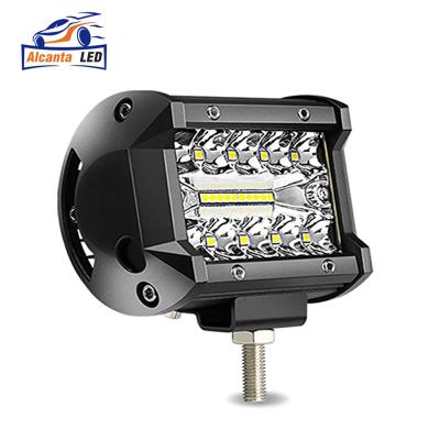 China 60W Aluminum Triple Row LED Work Light 4 Inch LED Work Light Bar Flood Spot Light Driving Lamp Car Truck SUV Offroad Lamp Dropshipping for sale