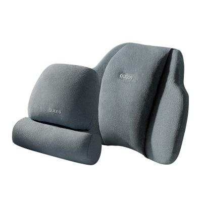 China Business Lumbar Cushion/Quees Car Cushion Waist Pillow Memory Foam Luxury Breathable Back Neck Support Cushion Car Back Support for sale