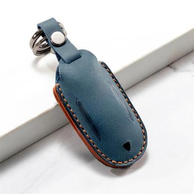 China Protect Your Car Key Locking Premium Genuine Leather Car Key Case for sale