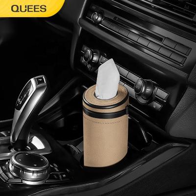 China Custom Quees Tissue Paper Box Auto Accessories Tissue Box Lid Car PU Sun Shade Modern Leather Tissue Box for sale