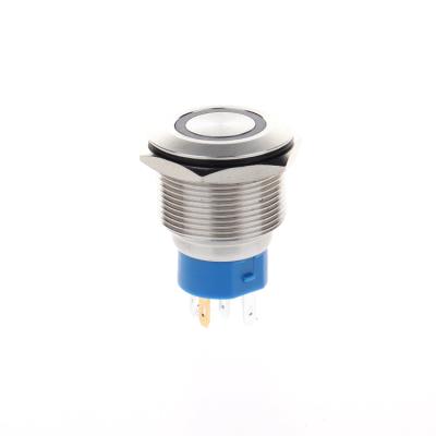 China Stainless Steel Metal Flat Key Push Button Switch With Lamp for sale