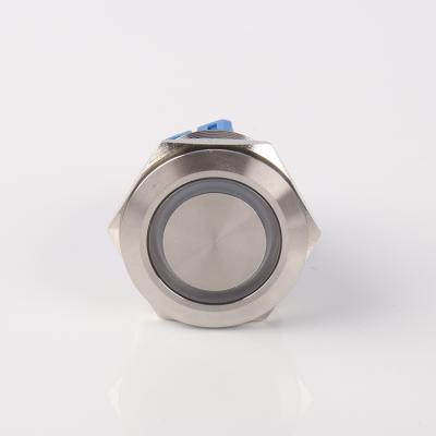 China Stainless Steel Double Row 25mm Momentary Flat Master Push Button Switch for sale