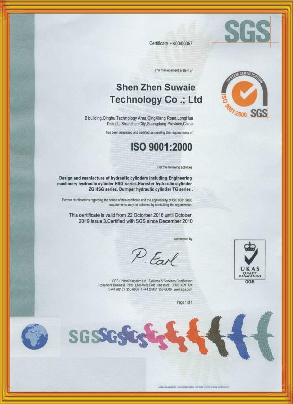 ISO9001:2000 - Shen Zhen Suwaie Technology Co .; Ltd