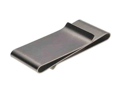 China CNC Stainless Steel 56 mm x 2 mm Wallet Carbon Steel Fiber Wide Metal Money Clip for sale