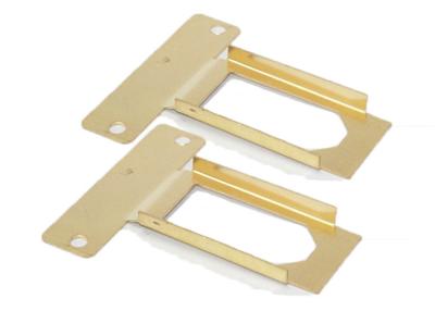 China Customized Brass Auto Stamping Parts Stamping Brass Brackets -/+ 0.1m Tolerance for sale