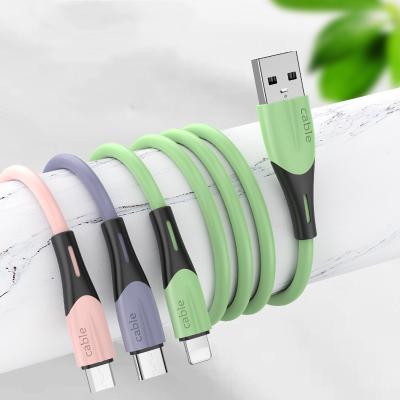 China Quick Charging Speed ​​Wholesale Quick Charging Cables USB Phone Accessories Pull-Resistant 3 In 1 USB Cable Customized 1M 2M 3M for sale