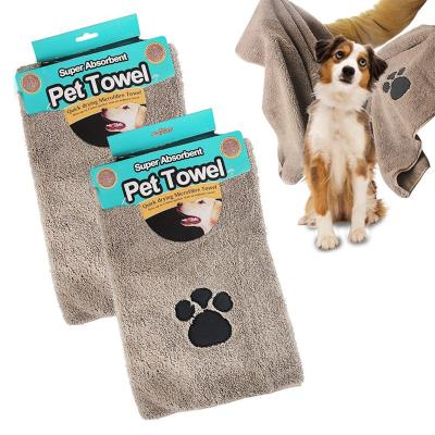 China Sustainable Hot Sale Chenille Pet Towel Soft And Comfortable Super Absorbent Quick Dry Dog Bath Towel Pet Towel for sale