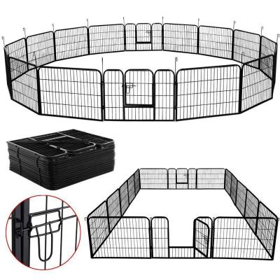 China Dog Play Pen Exercise Metal Steel Dog Cage Outdoor Pet Breathable Metal Dog Exercise Barrier Cage for sale