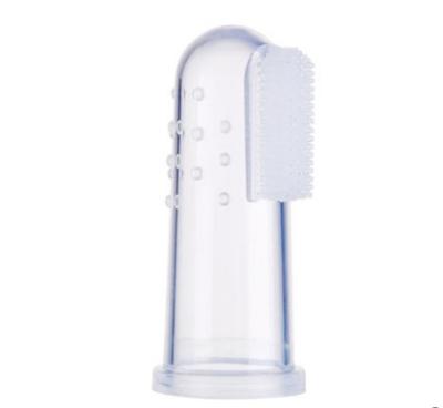 China Sustainable Portable Dog Teeth Cleaning Brush Disposable Finger Toothbrush For Pet for sale