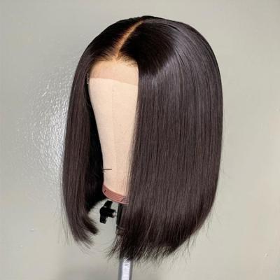 China Wholesale Silky Straight Wave Brazilian Short Lace Front Wigs Human Hair Bob Wigs Xuchang Factory Apple Girl Remy Human Hair Wig For Black Women 100 for sale