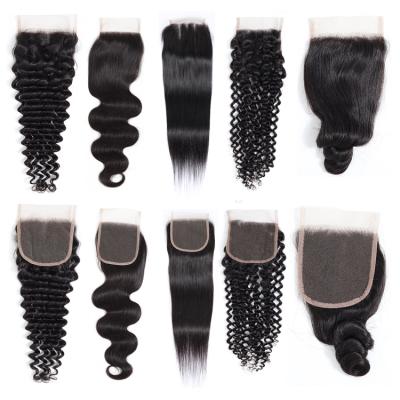 China Wholesale Brazilian Body Wave Lace Closure Hair Product For Cheap 100% Virgin Apple Girl Loose Hair Color Women Hair Closure 10A for sale