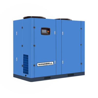 China 380V 50Hz 90KW Lubricated Electric Rotary Belt Driven Two Stage Workshop Screw Air Compressor for sale