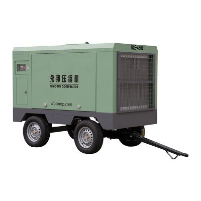 China Lubricated 450 cfm portable electric rotary screw air compressor for sale for sale