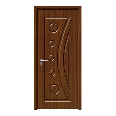 China Modern Cheap Wood PVC Melamine Molding Interior Leather Door for sale