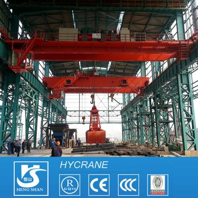 China Bulk Cargo Lifting QZ Double Girder Overhead Crab Bucket Crane, Garbage Crane for sale