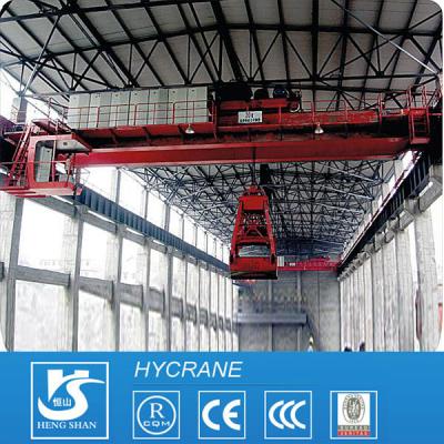 China High quality grab bucket bridge crane manufacture overhead crane with heavy lifting trolley for sale