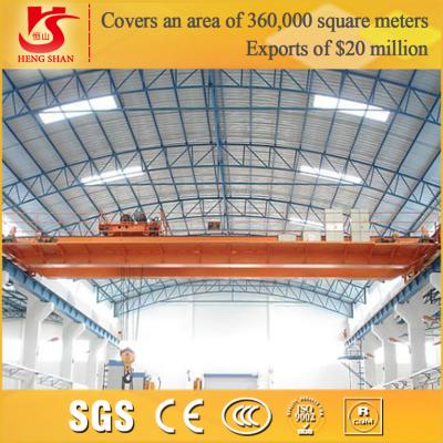 China 15t lh type overhead crane for sale bridge crane with double hook for sale