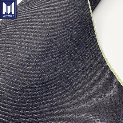 China Shrink-Resistant Glitter Effect Gold Line 15oz Selvedge Denim Fabric Price Per Meter In Bangladesh for sale