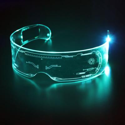 China GLASSES BEFLY Halloween Light Up Glasses Change Colors Sound Activated Bright Blinker Led Sunglasses Music Party Christmas for sale