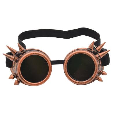 China OEM Costume Custom Glass BEFLY GLASSES Vintage Steampunk Industrial Cosplay Eyewear Cycling Goth Personality Double Sunglasses for sale