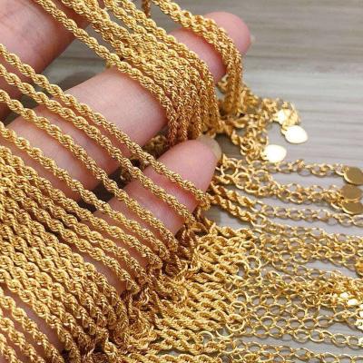 China CLASSIC Bold Au750 Hemp Rope 18k Gold Chain Bracelet Adjustable For Women for sale