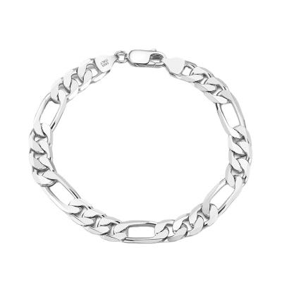 China Custom 925 Sterling Silver Men's High Quality Fashion Trend Hip Hop Couple Ladies Bracelet for sale