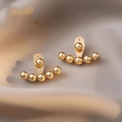 China FASHIONABLE 18K Yellow Gold Yellow Star With Same Au750K Gold Earrings Insta Small Style Simple High End Stud Earrings for sale