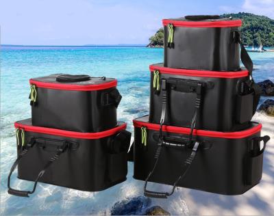 China Foldable Durable OEM Thicken EVA Fishing Bucket Live Fish Tank Outdoor Sports Fishing Tackle Box Wear Resistant Equipment for sale