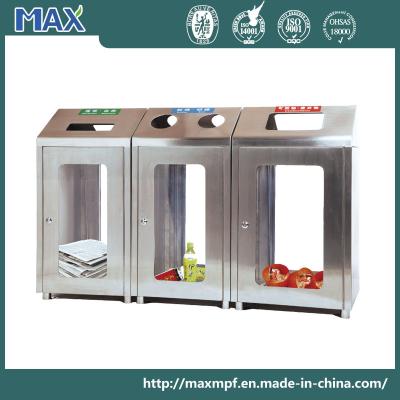 China The Trash Can Manufacturer 3 Compartment Recycle Outdoor Garbage Bin for sale