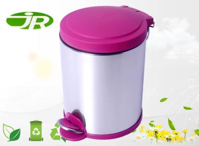 China Hospital Colorful Foot Operated Bin Red Round  Stainless Steel for sale