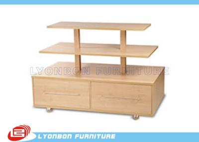 China Exhibition Durable MDF Gondola Display Stands with Cabinets , Melamine finish for sale