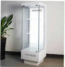 China Tempered Wooden Display Stands , Purfume / Diamond Necklace Glass Display Cabinet for sale