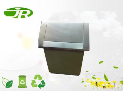 China SS Transparent Trash Can For Street Standing Square eco - friendly for sale