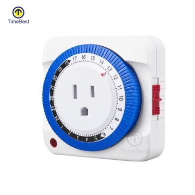 China Safty USA Plug 24 Hour Indoor Plug-In Mechanical Timer Heavy Duty for sale