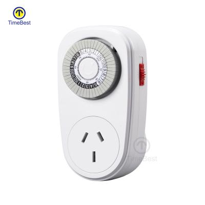 China Flame Retardant PC Electric Daily Timer Socket 24h Mechanical Timer Switch for sale