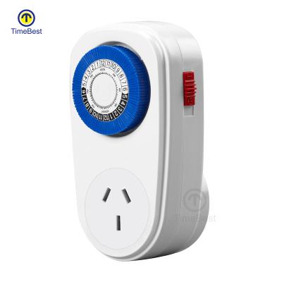 중국 Flame Retardant PC 24 Hours Heavy Duty Plug-in Mechanical Timer Grounded Analog Timer 판매용