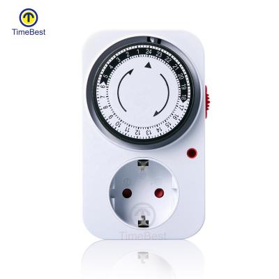 Chine Electrical Household Appliances 24-Hours Daily Mechanical Timer Socket Lamp Switch Socket Electric Timer à vendre