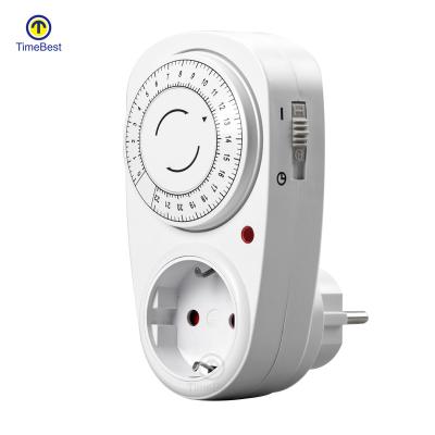 China 220V Residential / All Purpose 24 Hours Motor Mechanical Outlet Manual Timer Te koop