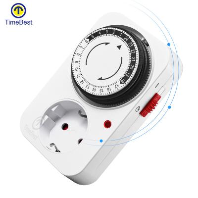 China Hot Selling EU 230V Household Appliances Cyclic 24 or 48 Hours Electricity Plug Timer en venta