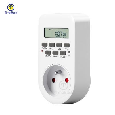 China Residential / General Purpose Weekly Dual Outlet Digital Programmable Battery Operated Timer Switch en venta