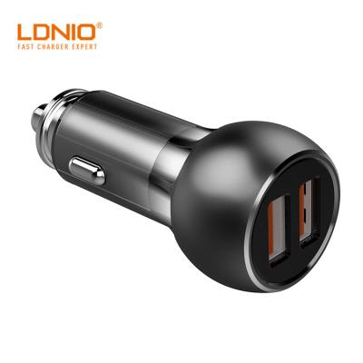 China Portable Mobile Phone USB Port Car Charger Dual QC 3.0 Charger for sale