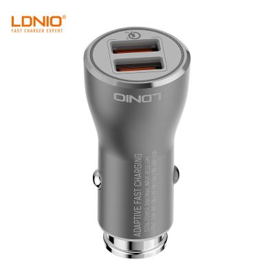 China Mobile Phone Charging Dual USB Ports Car Smart Compact Car Charger Quick Charge QC3.0 Charger for sale