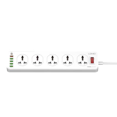 China NEW charging LDNIO POWER STRIP SLOPE DESIGN POWER STRIP WITH 10 OUTLETS+5USB PORTS+1PD PORT for sale