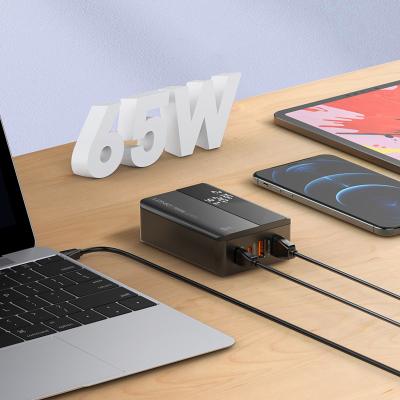 China Laptop/Mobile Phone LDNIO A4808Q 65W QUICK CHARGER CHARGER FOR NOTEBOOK AND MOBILE PHONE WITH 2USB-C PORTS+2 USB-A PORTS for sale