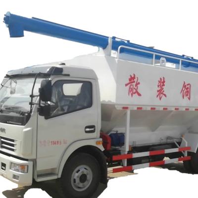 China 7 Ton 4.8m 4x2 Animal Farm Bulk Feed Delivery Outdoor Transport Forage Truck With Hydraulic Auger for sale